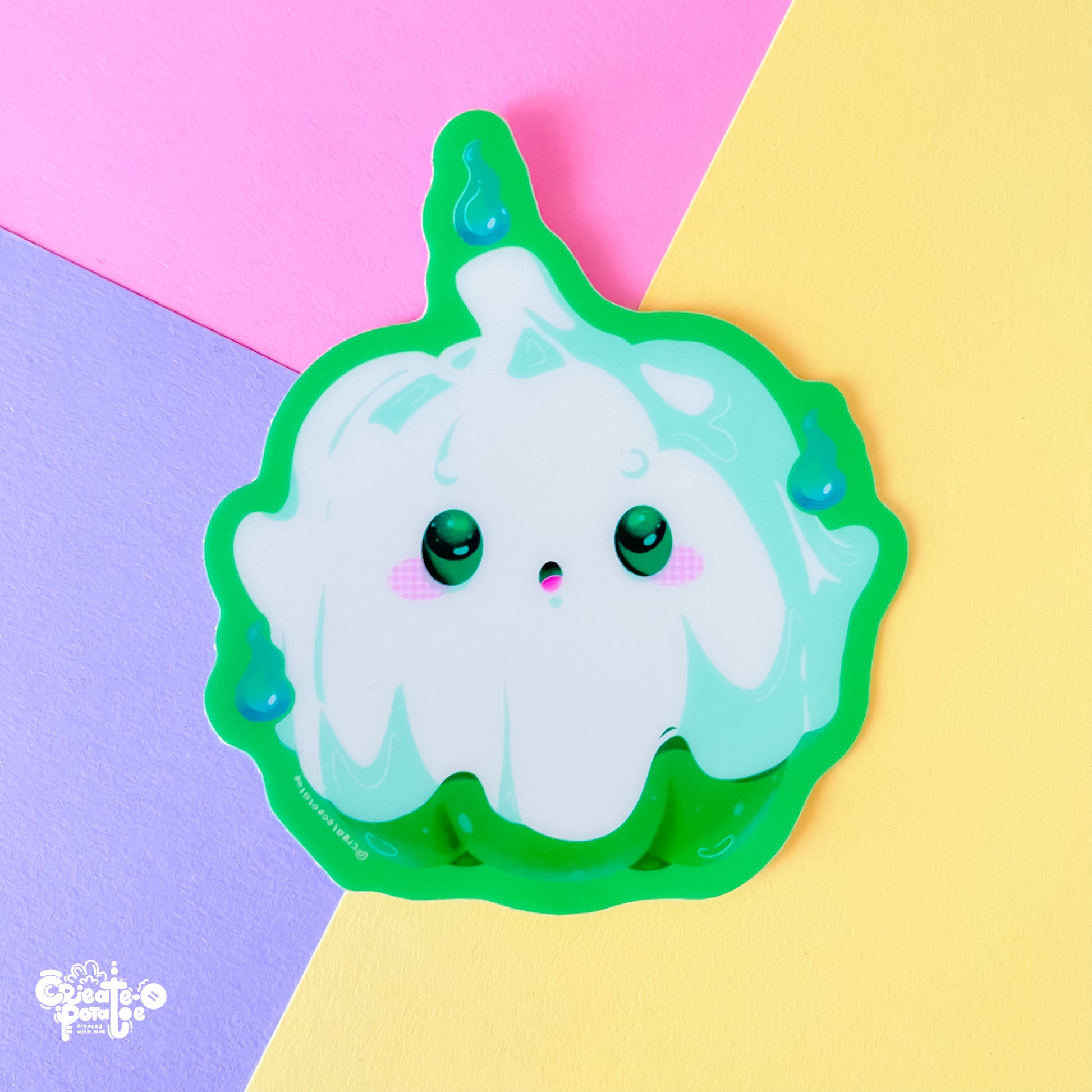 Ghost Pepper Vinyl Glow in the Dark Sticker