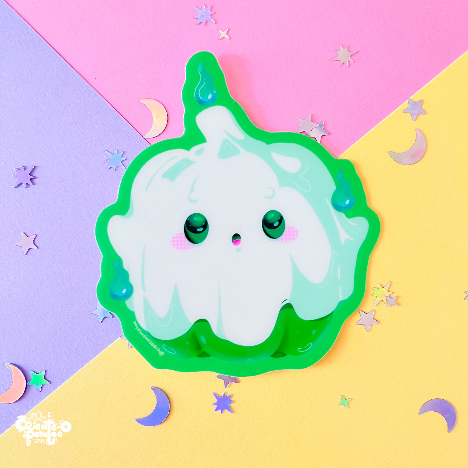 Ghost Pepper Vinyl Glow in the Dark Sticker
