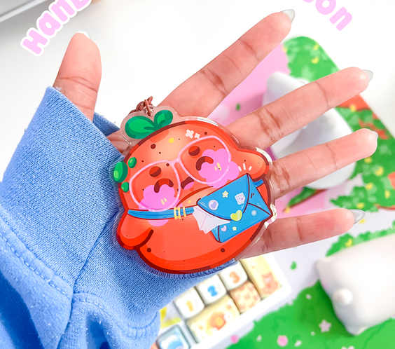 Potatoe Mail | Clear Epoxy Acrylic Backpack Keychain