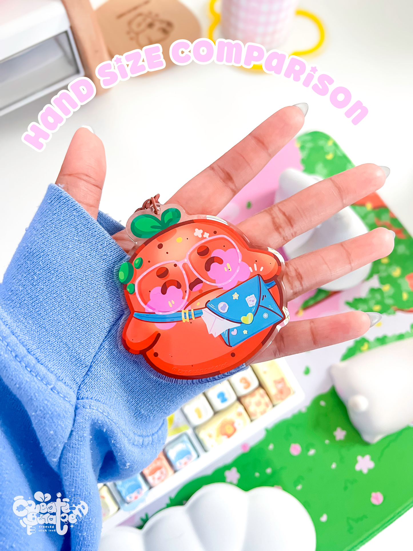 Potatoe Mail | Clear Epoxy Acrylic Backpack Keychain