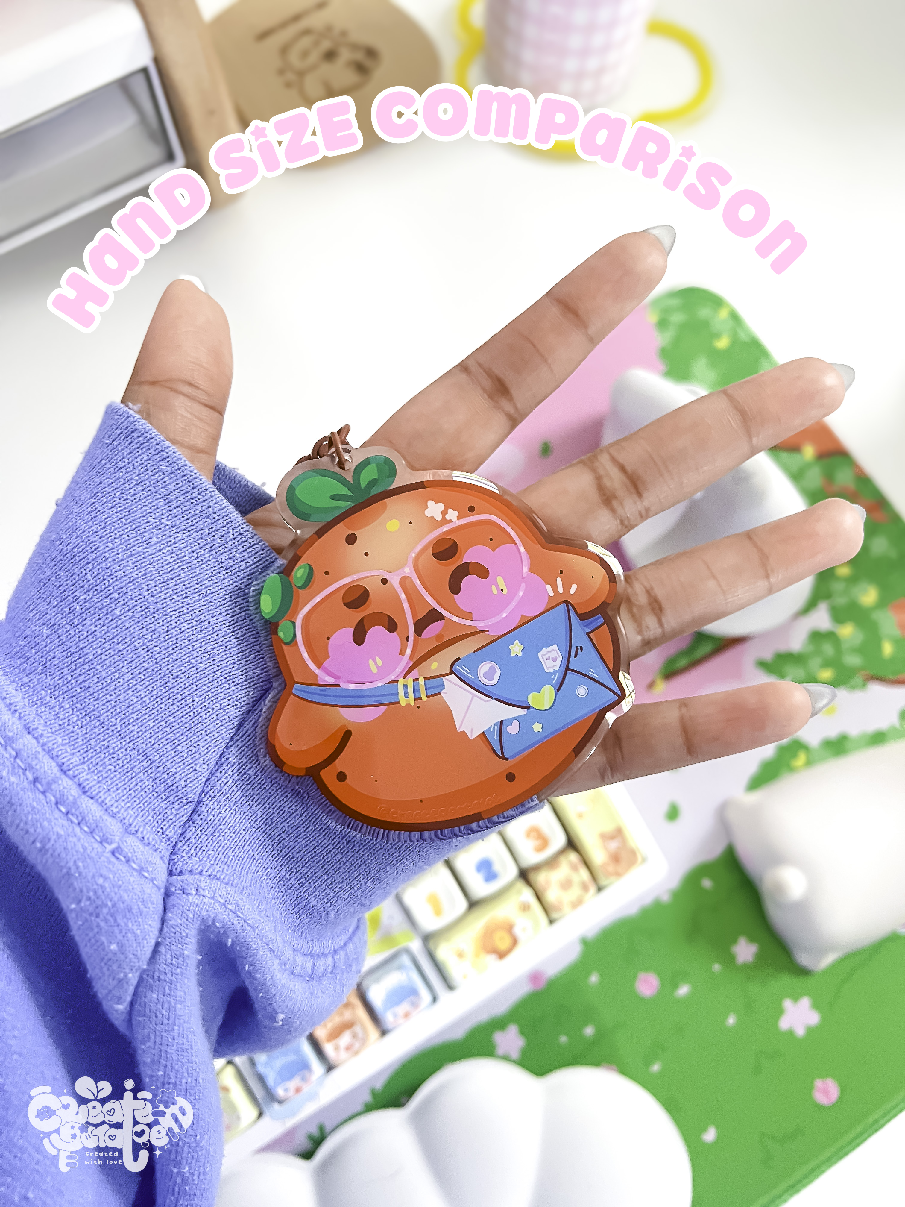 Potatoe Mail | Clear Epoxy Acrylic Backpack Keychain