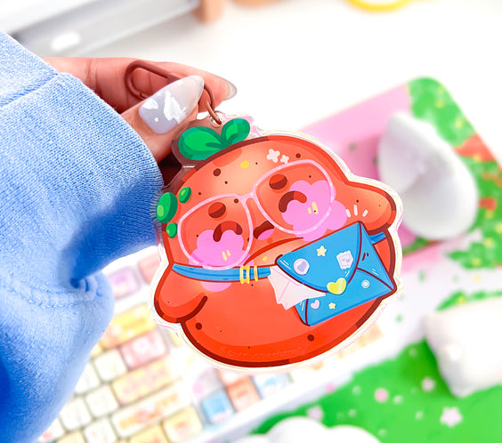 Potatoe Mail | Clear Epoxy Acrylic Backpack Keychain