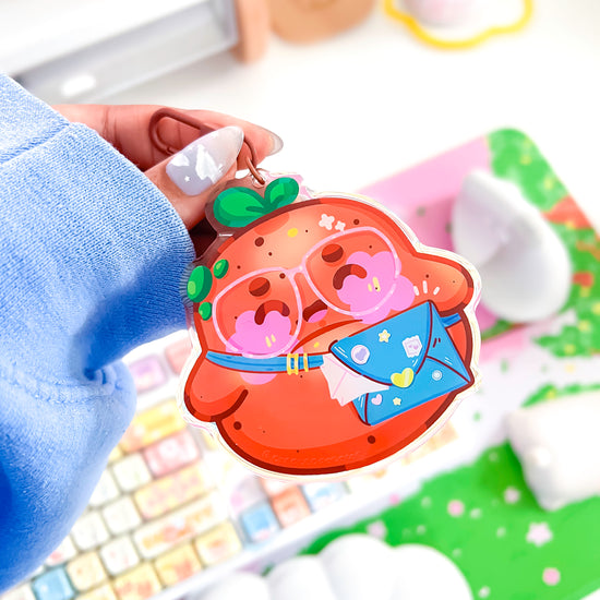 Potatoe Mail | Clear Epoxy Acrylic Backpack Keychain