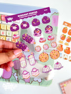 Midnight Snacks | Clear Sticker Sheet | Die-Cut Vinyl Decal by Create-O Potatoe®