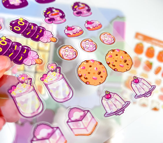 Midnight Snacks | Clear Sticker Sheet | Die-Cut Vinyl Decal