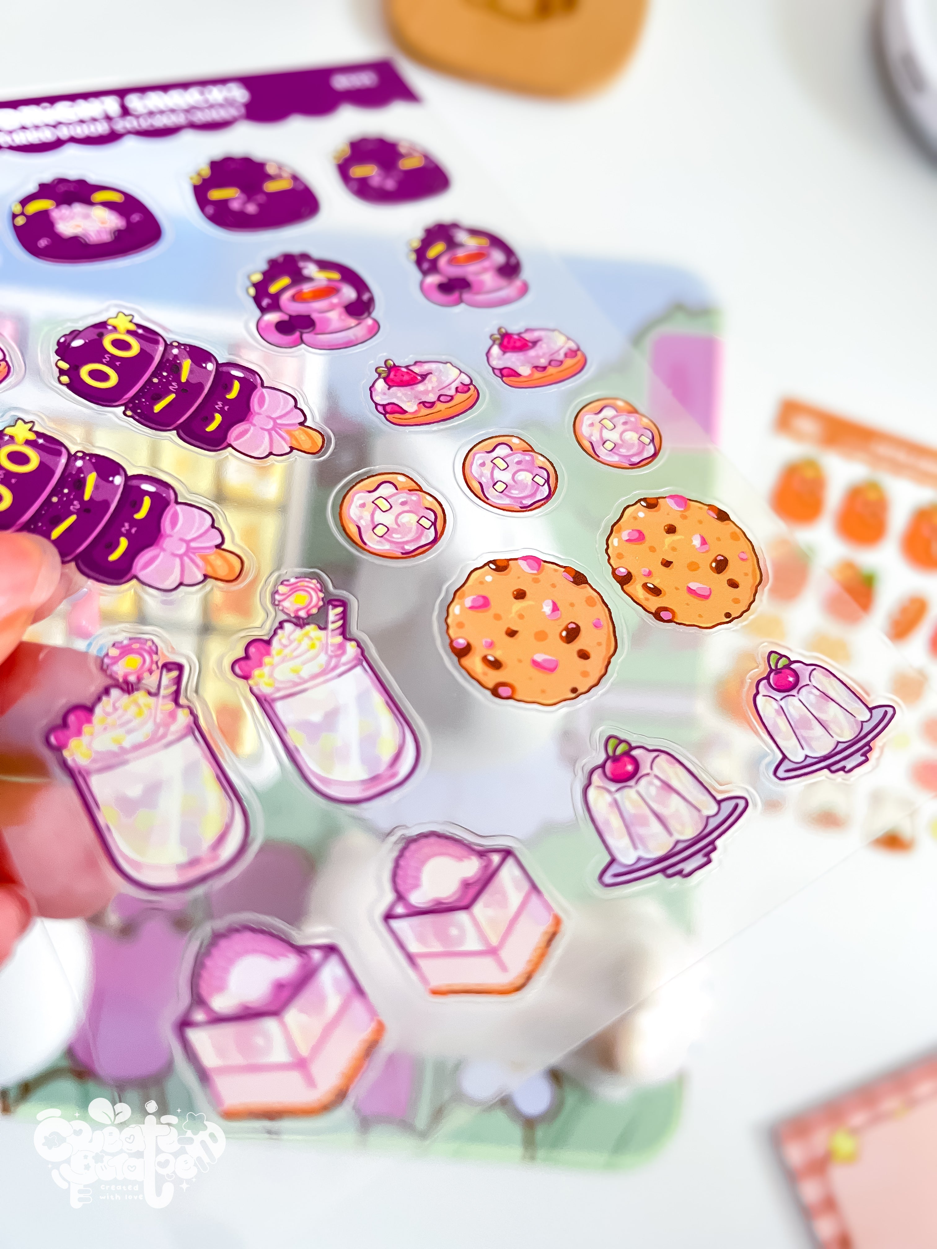 Midnight Snacks | Clear Sticker Sheet | Die-Cut Vinyl Decal