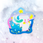 Mysterious Magic Marsh Mello | Glitter Sticker | Die-Cut Vinyl Decal by Create-O Potatoe®