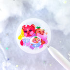 Happy Holidays Clear Sticker | Kawaii Winter Die-Cut Vinyl Decal by Create-O Potatoe®