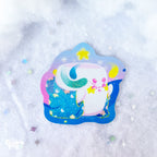 Mysterious Magic Marsh Mello | Glitter Sticker | Die-Cut Vinyl Decal by Create-O Potatoe®