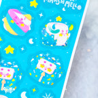 Mysterious Magic Marsh Mello Sticker Sheet | Kawaii Die-Cut Vinyl Decals by Create-O Potatoe®
