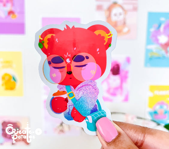 Midnight Brew | Glitter Sticker | Die-Cut Vinyl Decal