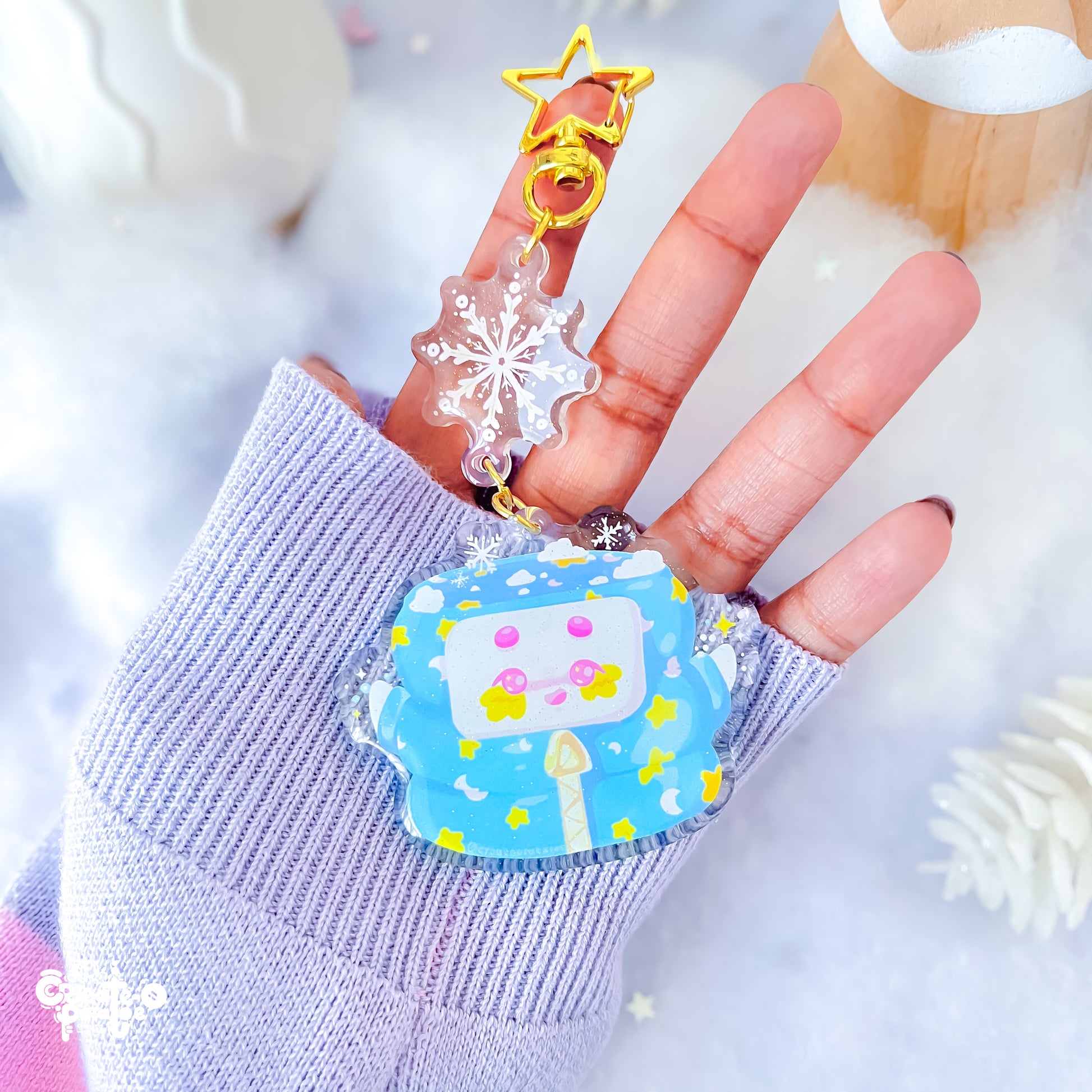 Successful Snow Day | Glitter Epoxy Acrylic Keychain