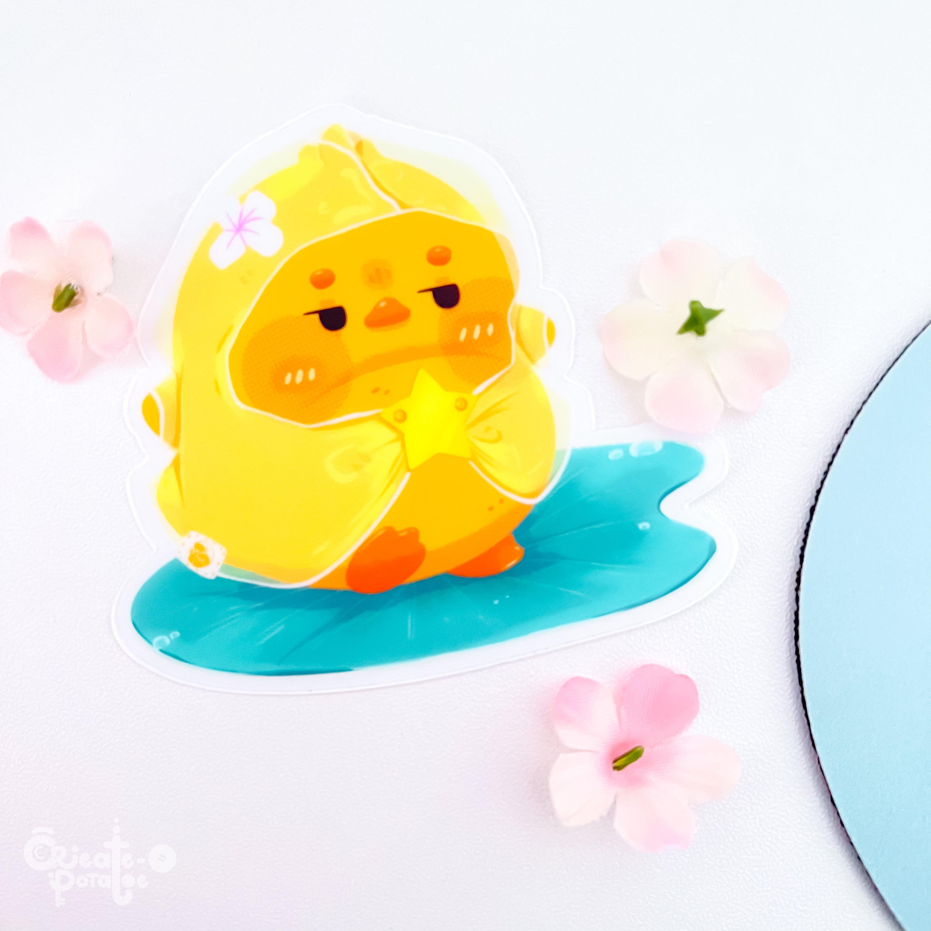 Spring Showers | Kawaii Chonky Duckies Stickers & Decal
