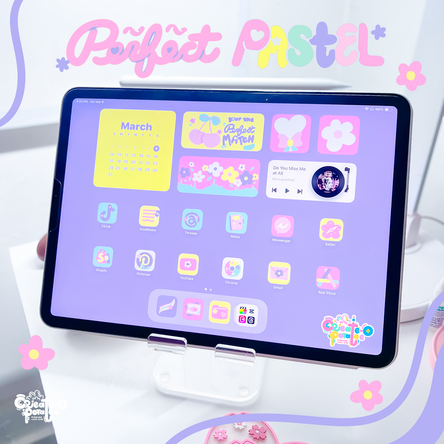 Perfect Pastel Theme | iOS, iPadOS, & android theme | Digital Downloadable