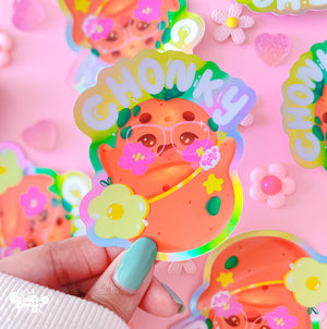 CHONKY | holographic sticker