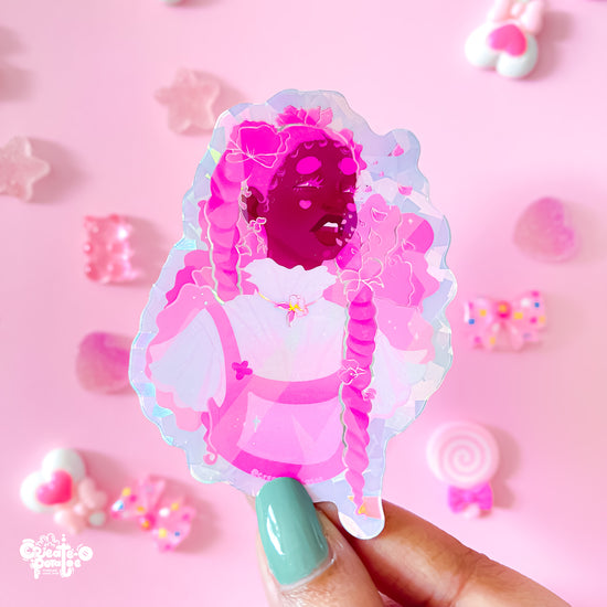 Allergies | Prism Sticker | Kawaii Black Girl Die-Cut Vinyl Sticker