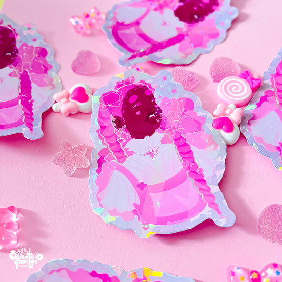 Allergies | Prism Sticker | Kawaii Black Girl Die-Cut Vinyl Sticker