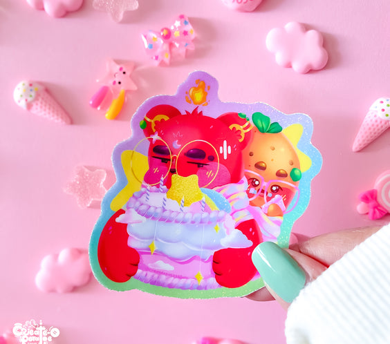 크리에이트오(Create-O)의 생일을 축하합니다 | 반짝이 스티커 