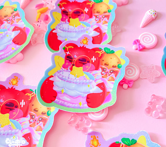 크리에이트오(Create-O)의 생일을 축하합니다 | 반짝이 스티커 