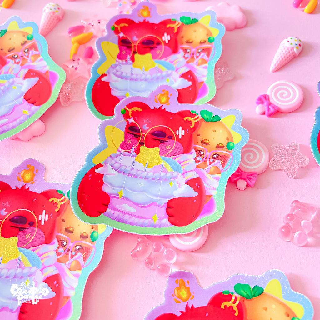 Happy Birthday Create-O | glitter sticker