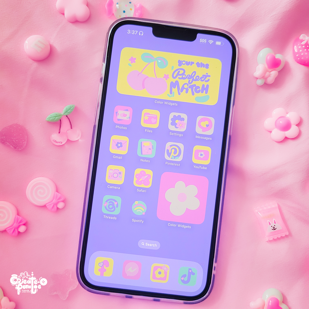 Perfect Pastel Theme | iOS, iPadOS, & android theme | Digital Downloadable