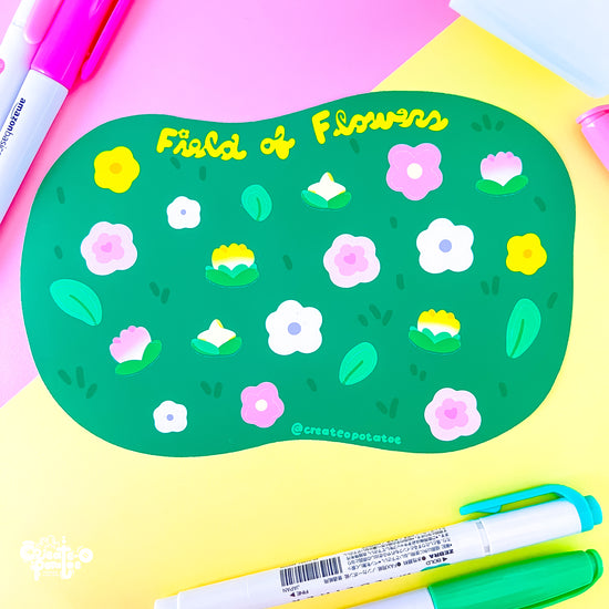 Field of Flowers Stationary Stickersheet | Matte Die-Cut Vinyl Decal