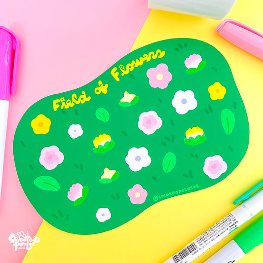Field of Flowers Stationary Stickersheet | Matte Die-Cut Vinyl Decal