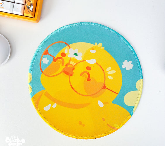 Cute Pollen Happy Ducks Mousepad | Kawaii Desktop, Office & Home Decor