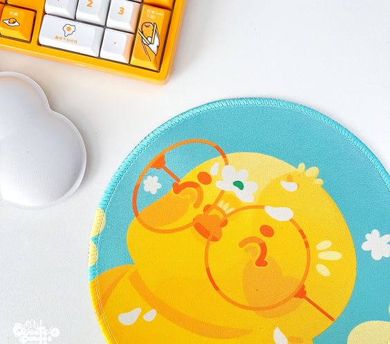 Cute Pollen Happy Ducks Mousepad | Kawaii Desktop, Office & Home Decor