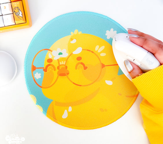 Cute Pollen Happy Ducks Mousepad | Kawaii Desktop, Office & Home Decor