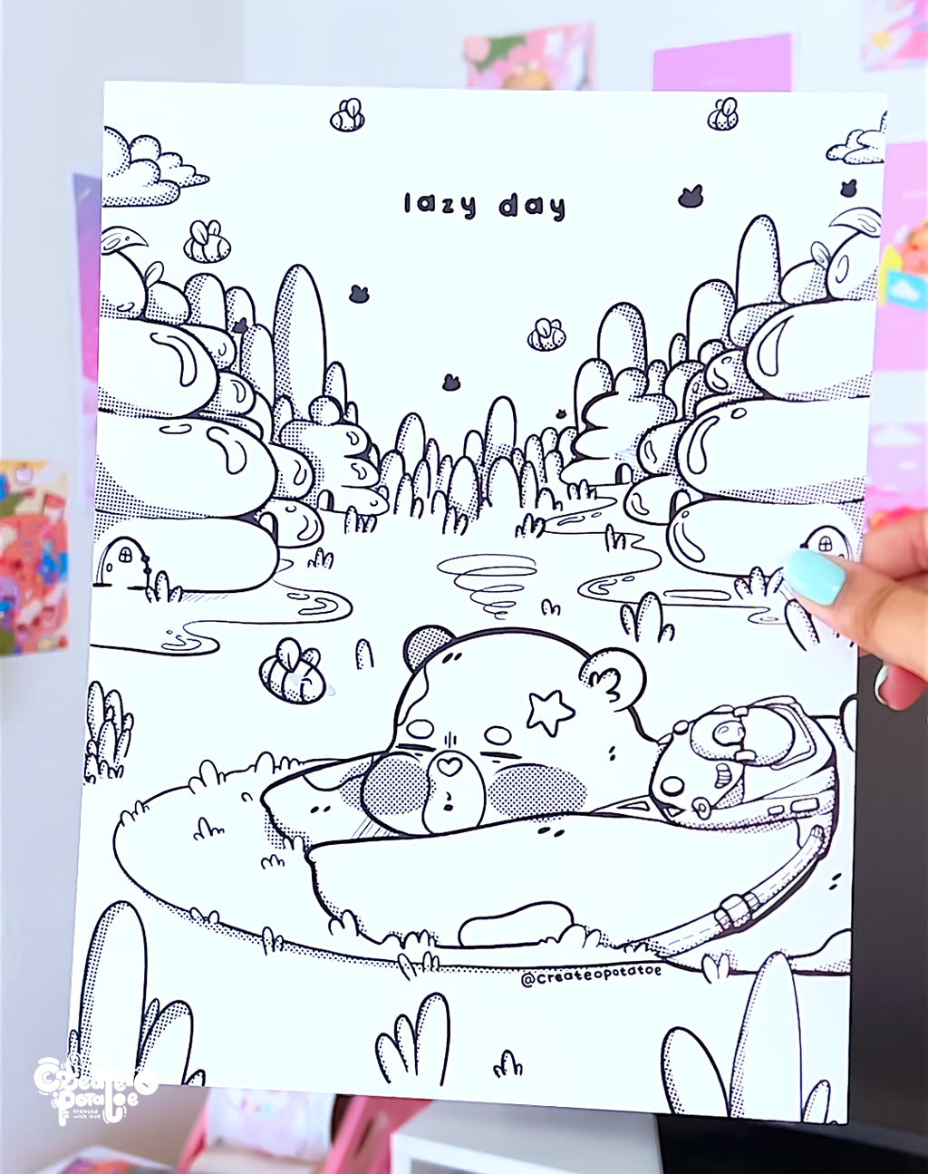 Lazy Day Coloring Pages | Printable & Digital Download