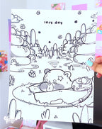 Lazy Day Coloring Pages | Printable & Digital Download