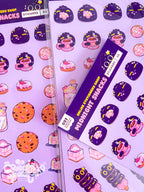 Midnight Snacks | Tired Poof™ Stationery Sticker Sheets