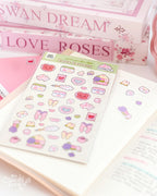 Love Letters | Ft. Sarcastic Bear™ Kawaii Stationery Sticker Sheets