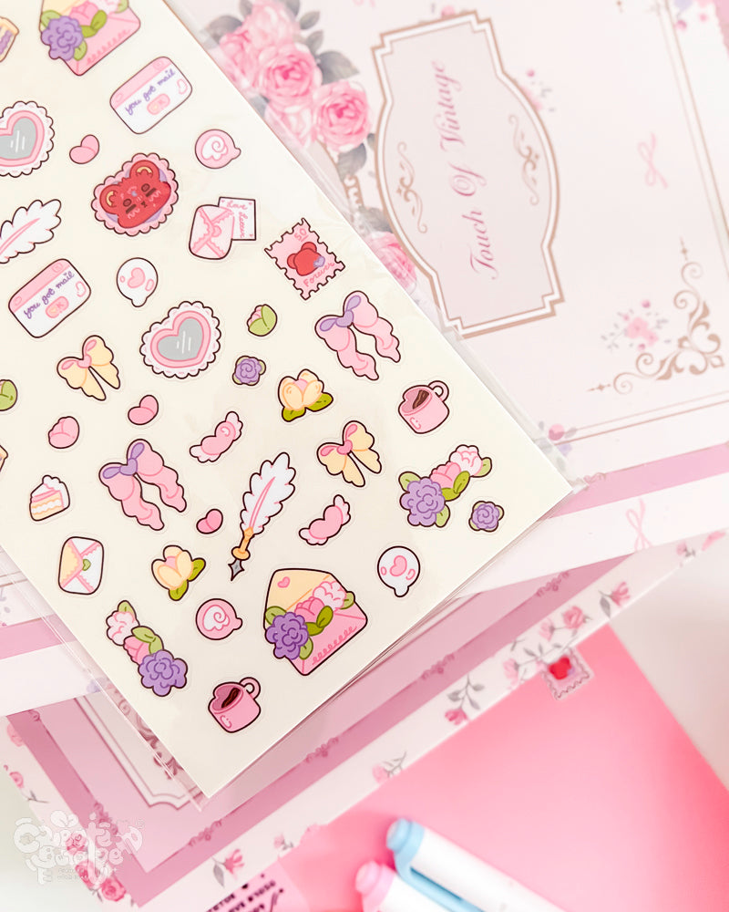 Love Letters | Ft. Sarcastic Bear™ Kawaii Stationery Sticker Sheets