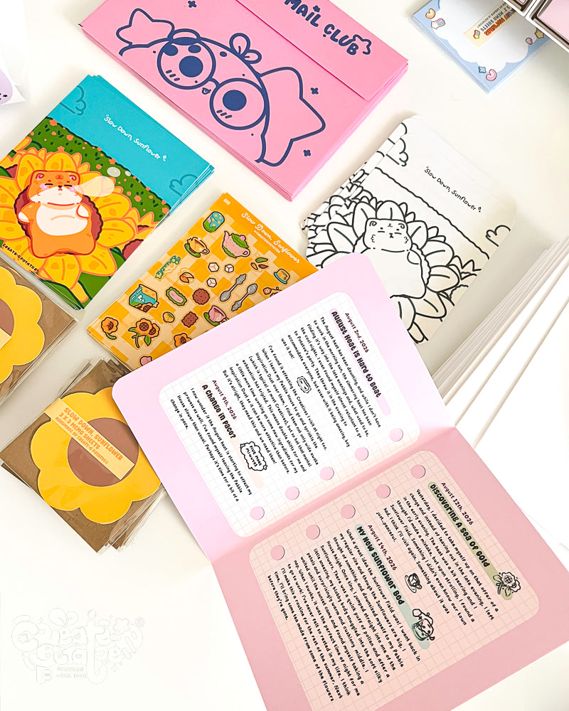 Slow Down, Sunflower | August Potatoe Mail Bundle