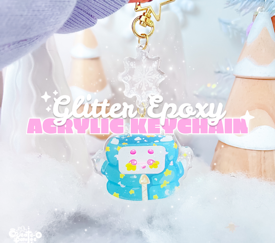 Successful Snow Day | Glitter Epoxy Acrylic Keychain