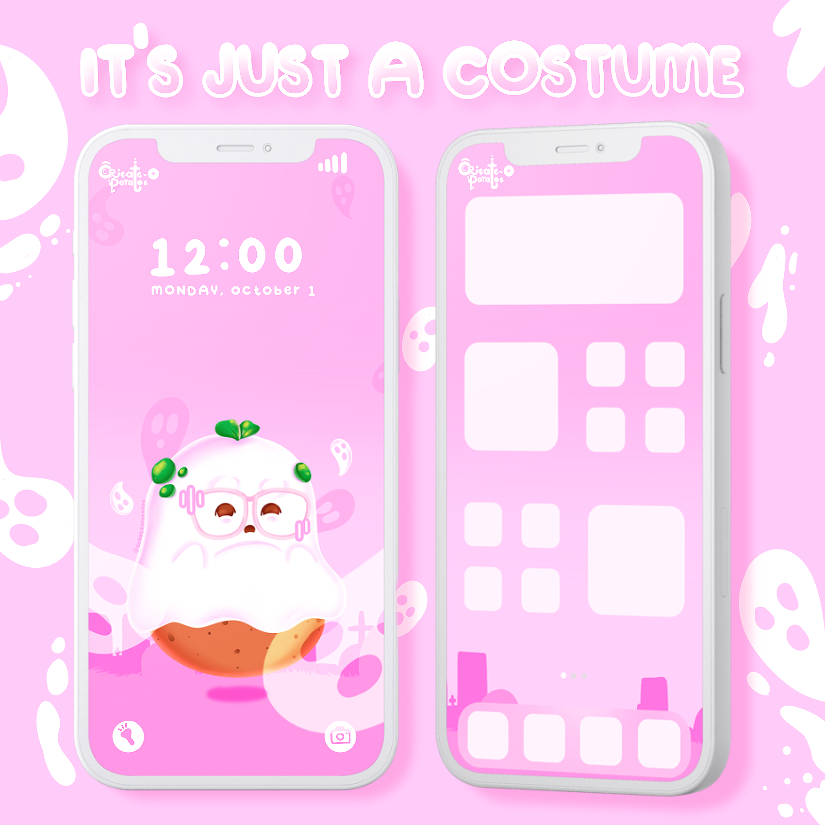 It's Just A Costume Digital Wallpaper | iOS & android compatible