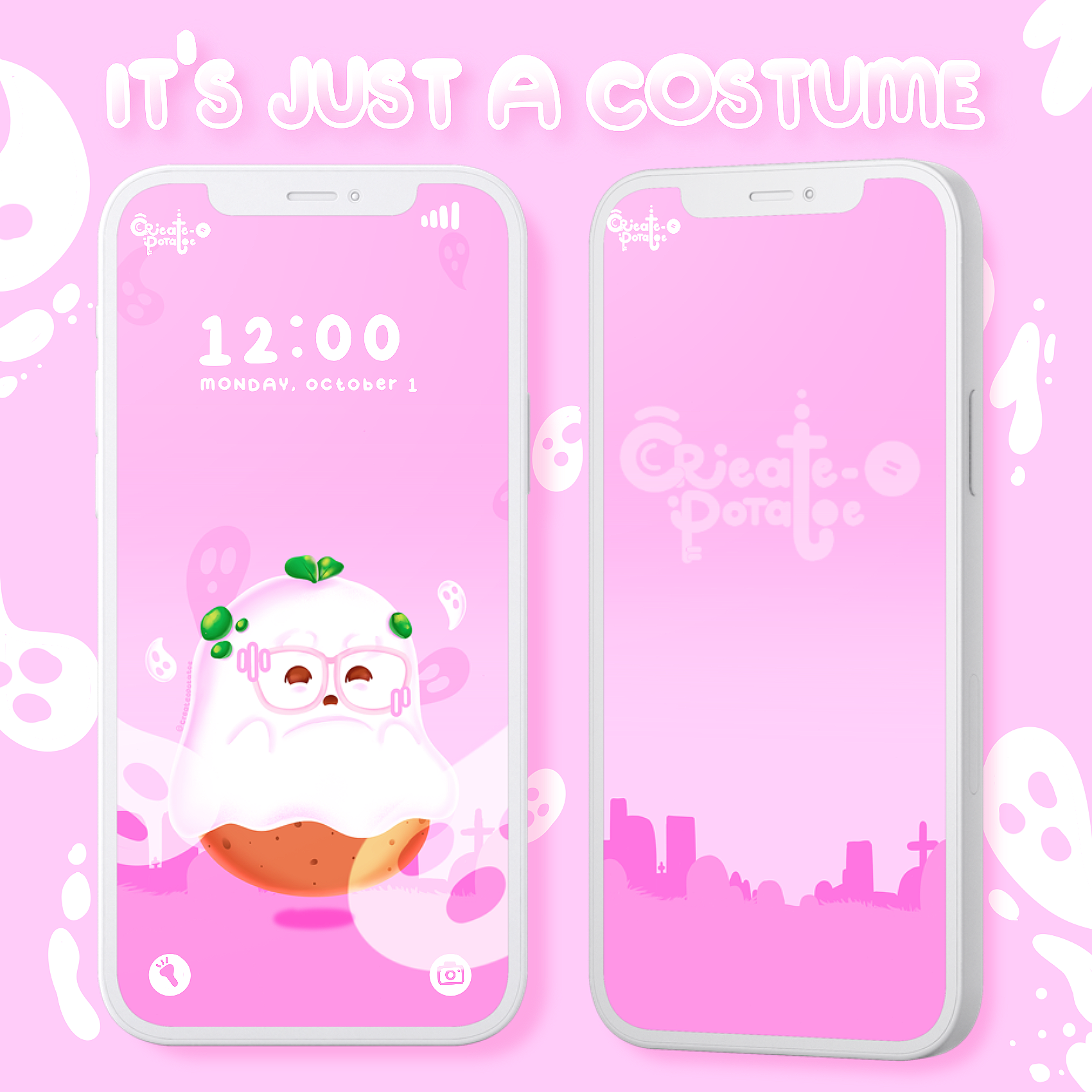 It's Just A Costume Digital Wallpaper | iOS & android compatible
