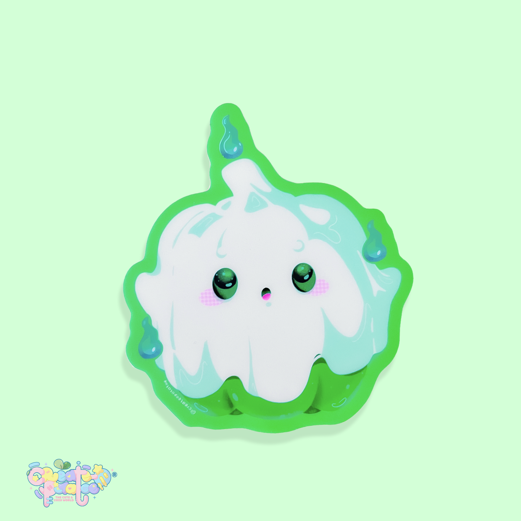 Ghost Pepper Vinyl Glow in the Dark Sticker