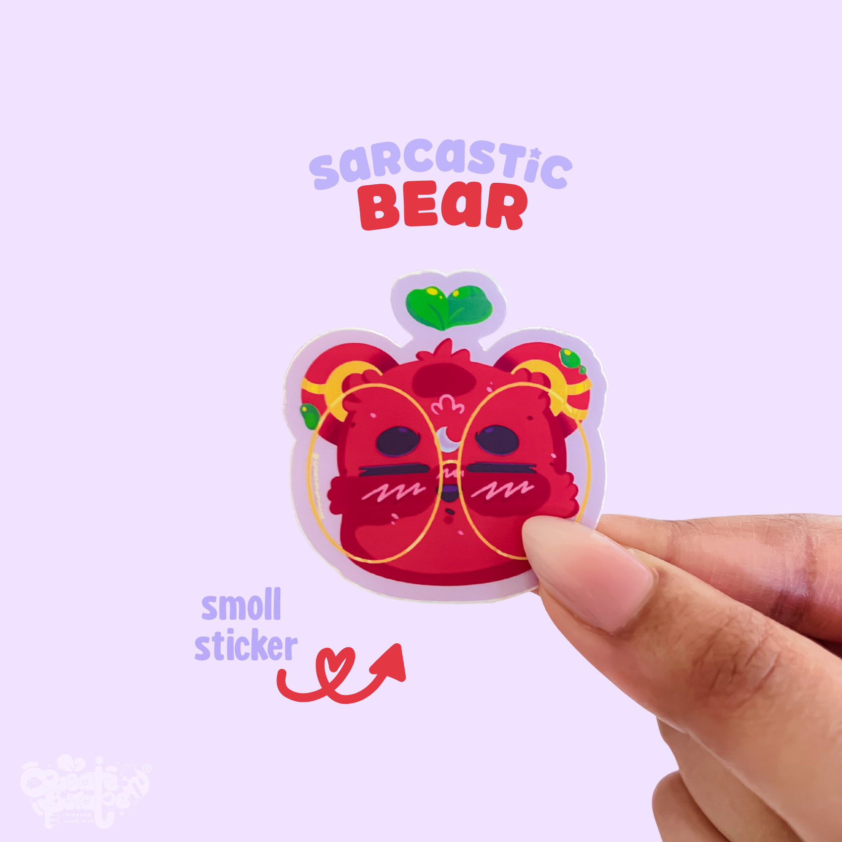 Sarcastic Bear | 2 Die-cut stickers