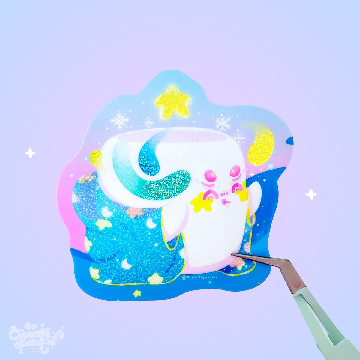 Mysterious Magic Marsh Mello | Glitter Sticker | Die-Cut Vinyl Decal