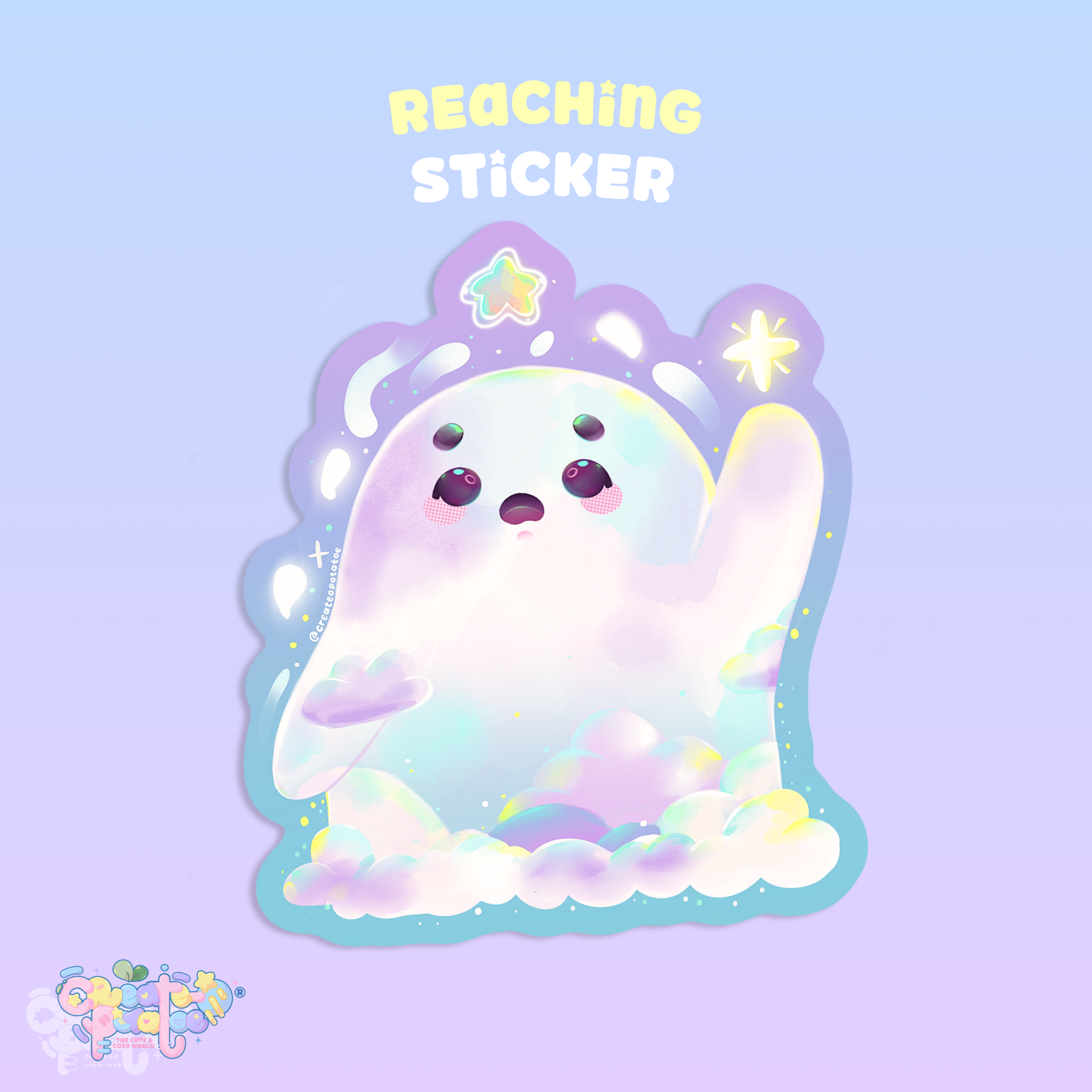 Reaching Matte Die-Cut Sticker | Die-Cut Vinyl Decal