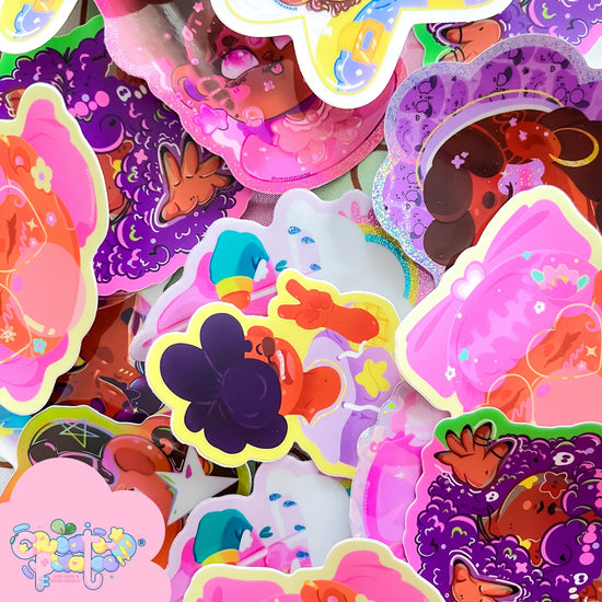 Black Joy Sticker Pack | Cute Vinyl Stickers With Various Finishes