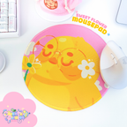 Sweet Flower Happy Ducks Mousepad | Kawaii Desktop, Office & Home Decor