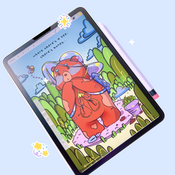 Where There's A Bee, There's Honey | coloring pages, tablet compatible by Create-O Potatoe®