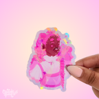 Allergies | Prism Sticker | Kawaii Black Girl Die-Cut Vinyl Sticker