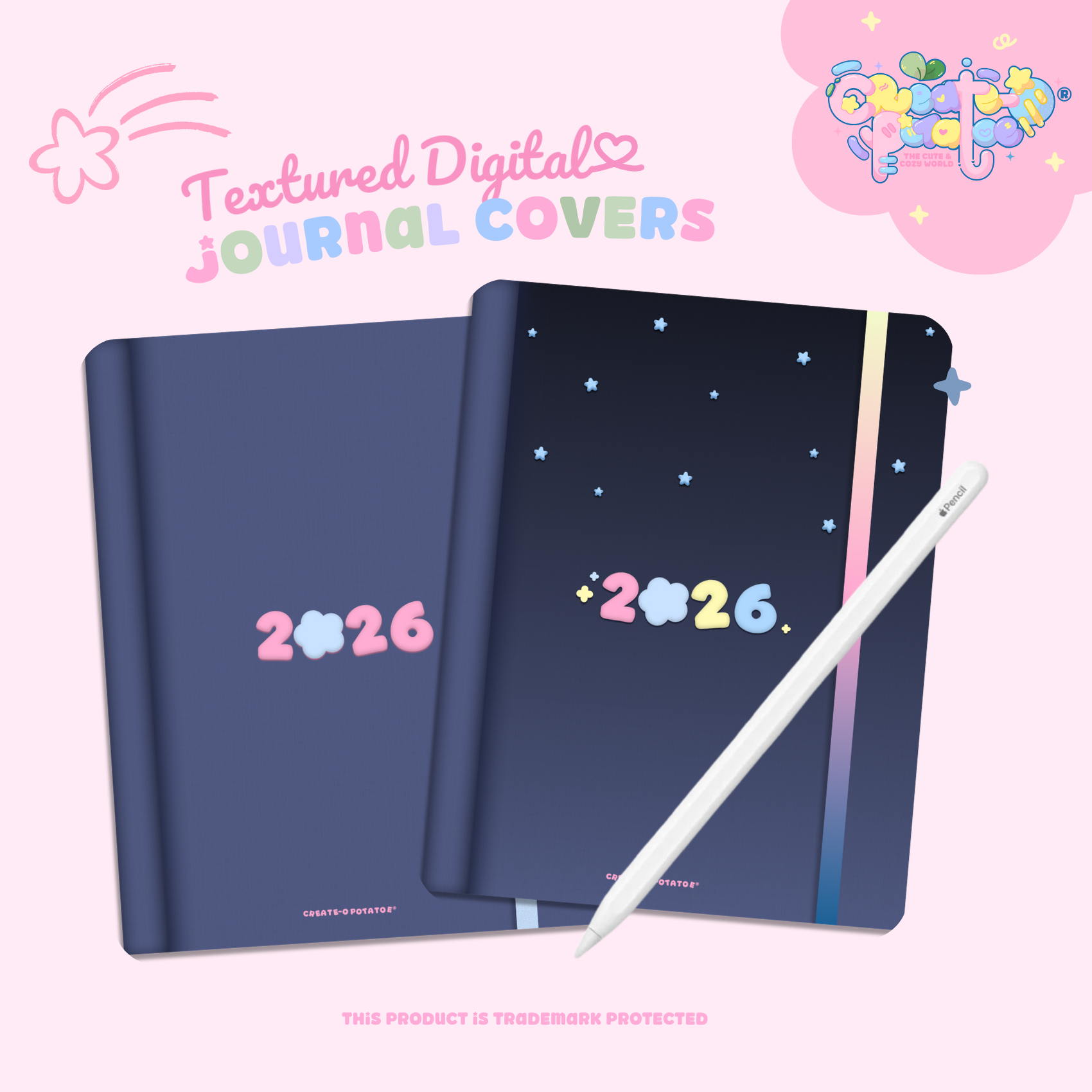 2026 Textured Digital Journal Covers | iOS & Android Compatible