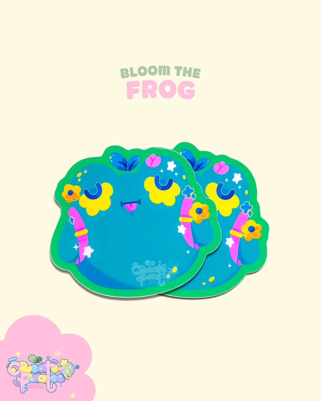 Bloom the Frog | Matte Vinyl Sticker Decal