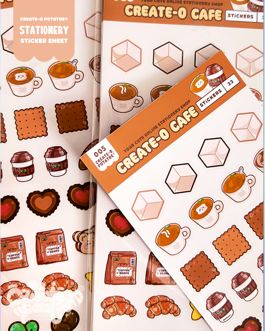 Create-O Cafe | 33 Stationery Sticker Sheets